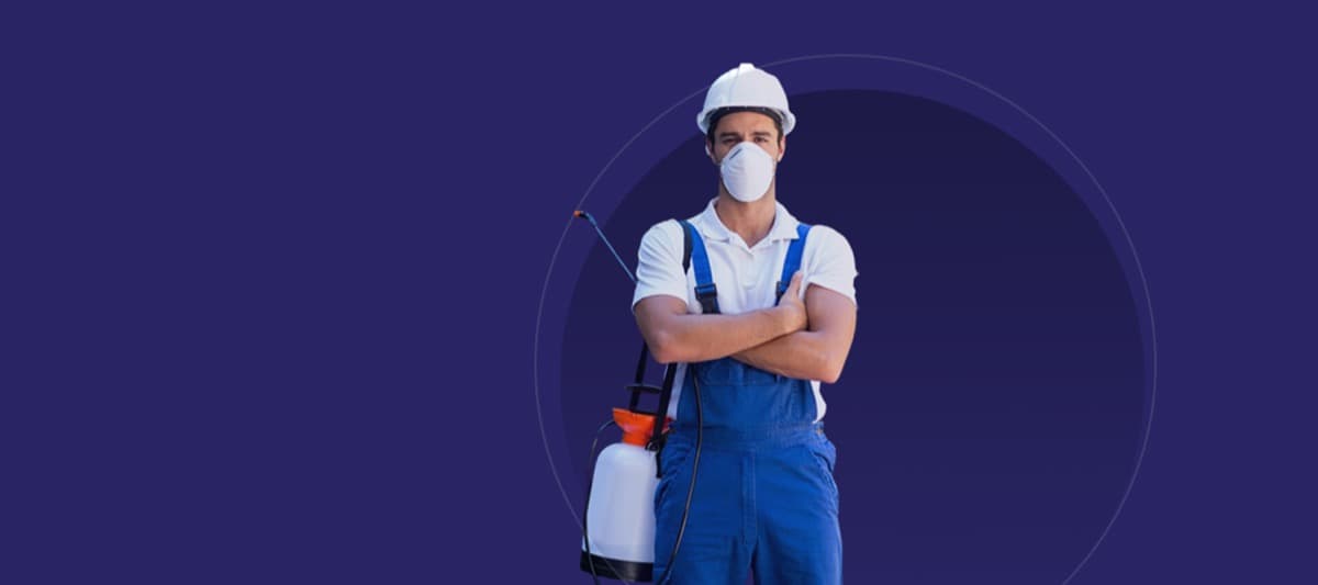 Al Ameen Pest Control technician on a service visit